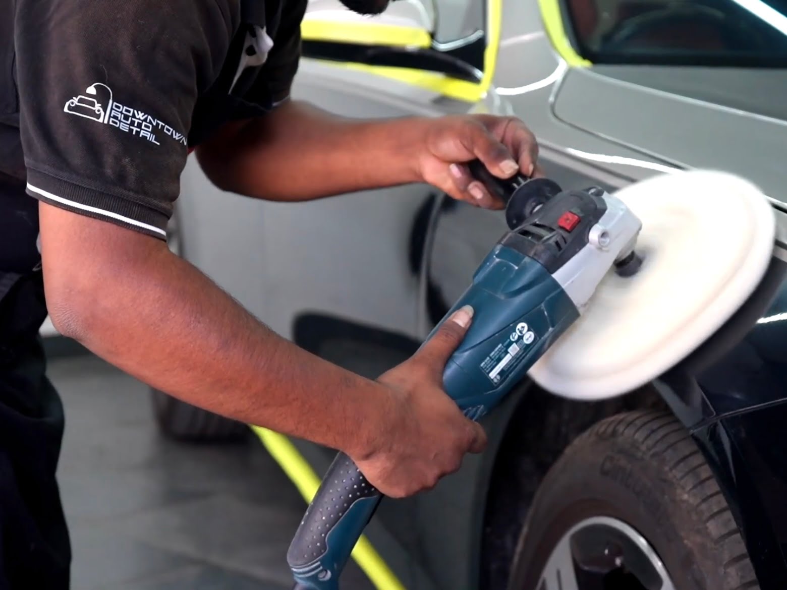 black car detailing
